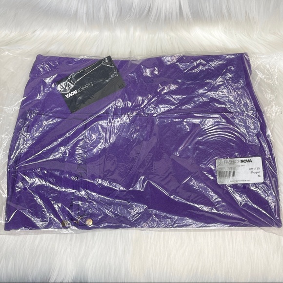 Fashion Nova Lace-Up Bandage Skirt - Purple - Picture 4 of 4